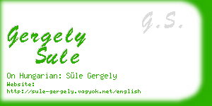 gergely sule business card